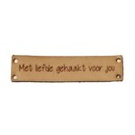 Leerlabel Met liefde gehaakt