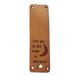 Leerlabel Love you to the moon and back