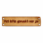 Leren label Met liefde gemaakt door jou