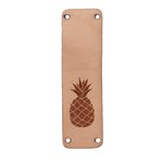 Leren label met ananas Leren label met ananas