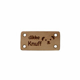 Leren label 3x1,5 cm Dikke knuff beertje