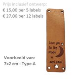 Eigen tekst leren labels