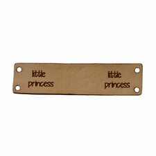 Leren label 6x1,5 cm Little princess