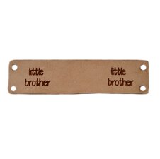 Leren label 6x1,5 cm Little brother