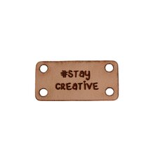 Leren label 2,5x1 cm #staycreative