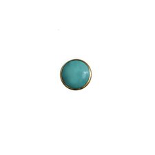 Metalen knoopje parelkleur turquoise 10mm