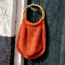 Haakpakket tas met bamboehandvat Amore Cotton