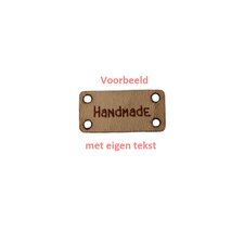 Leren labels rechthoek 1x1,8 met eigen tekst, type A