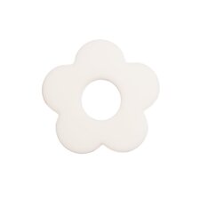 Siliconen bloemkraal wit