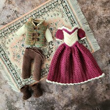 Haakpatroon Amilishly kledingset toren prins & prinses Elsa outfit