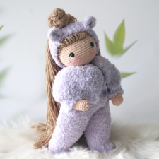 Haakpakket Amilishly Toddler Elsa Lavender onesie party