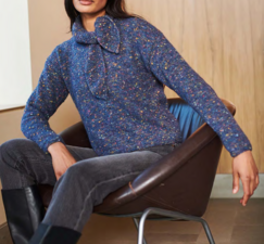 Breipakket trui met strik Fashion Cotton Alpaca Fun Neps 