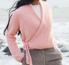 Breipakket wikkelvest lange mouw Luxury Alpaca Cotton Fushion 