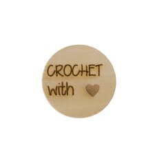 Houten knoop 2cm Crochet with love