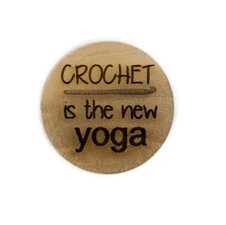 Houten knoop 2.5cm Crochet is the new YOGA