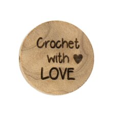 Houten knoop 2.5cm Crochet with love