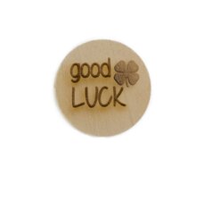 Houten knoop 2cm Goodluck