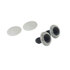 Veiligheidsoogjes glitter zilver