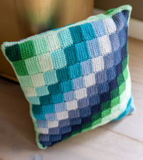 Workshop Softfun kussen Entrelac haken