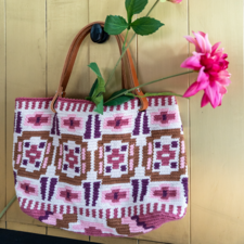 Haakpakket Mochila tasje ovaal lila