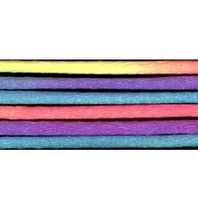 Kumihimo satijnkoord 3mm, kleur regenboog