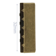 Eindstuk tassenband 32mm brons