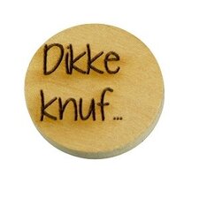 Houten knoop 2cm Dikke knuf