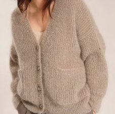 Breipakket vest Mohair Merino Aran