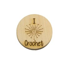 Houten knoop 3cm I heart crochet