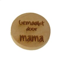 Houten knoop 2.5cm Gemaakt door mama