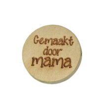 Houten knoop 2cm Gemaakt door mama