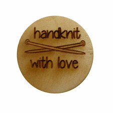 Houten knoop 2.5cm Handknit with love