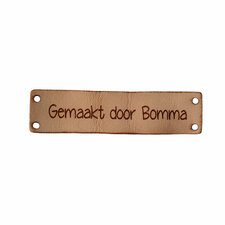 Leren label 6x1,5 cm Gemaakt door Bomma