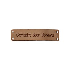 Leren label 6x1,5 cm Gehaakt door Bomma