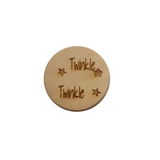 Houten knoop 2 cm Twinkle Twinkle