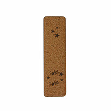 Kurk label 2 x 7 cm Twinkle twinkle