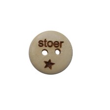 Houten knoop 1,5 cm Stoer