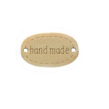 Houten label ovaal Handmade 2 cm