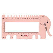 KnitPro brei- en haaknaaldmeter met garensnijder olifant