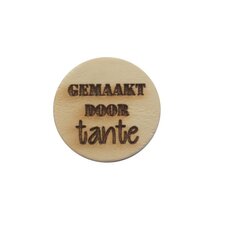 Houten knoop 2 cm Gemaakt door tante