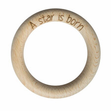 Houten ring A star is born 7cm