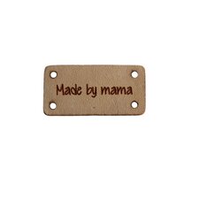 Leren label 3x1,5 cm Made by mama
