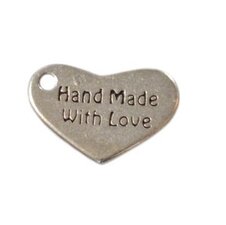 Bedel Handmade with love antiek zilver