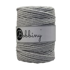 Bobbiny Triple Twist 5mm light grey