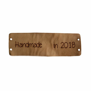 Handmade in 2018 leren label
