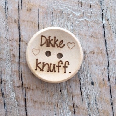 Houten knoop 2,5 cm Dikke knuff